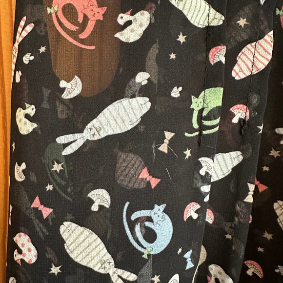 Blue Bird Sheer Cat/Rabbit/Duck/Mushroom Tank Top, Size M - Picture 3 of 3